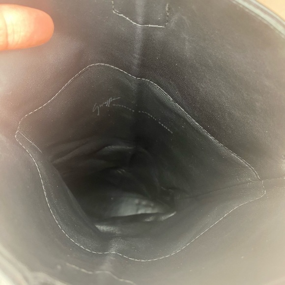 Giuseppe Zanotti Mid Calf Black Leather Cowboy Western Boots Embellished… - Picture 6 of 7